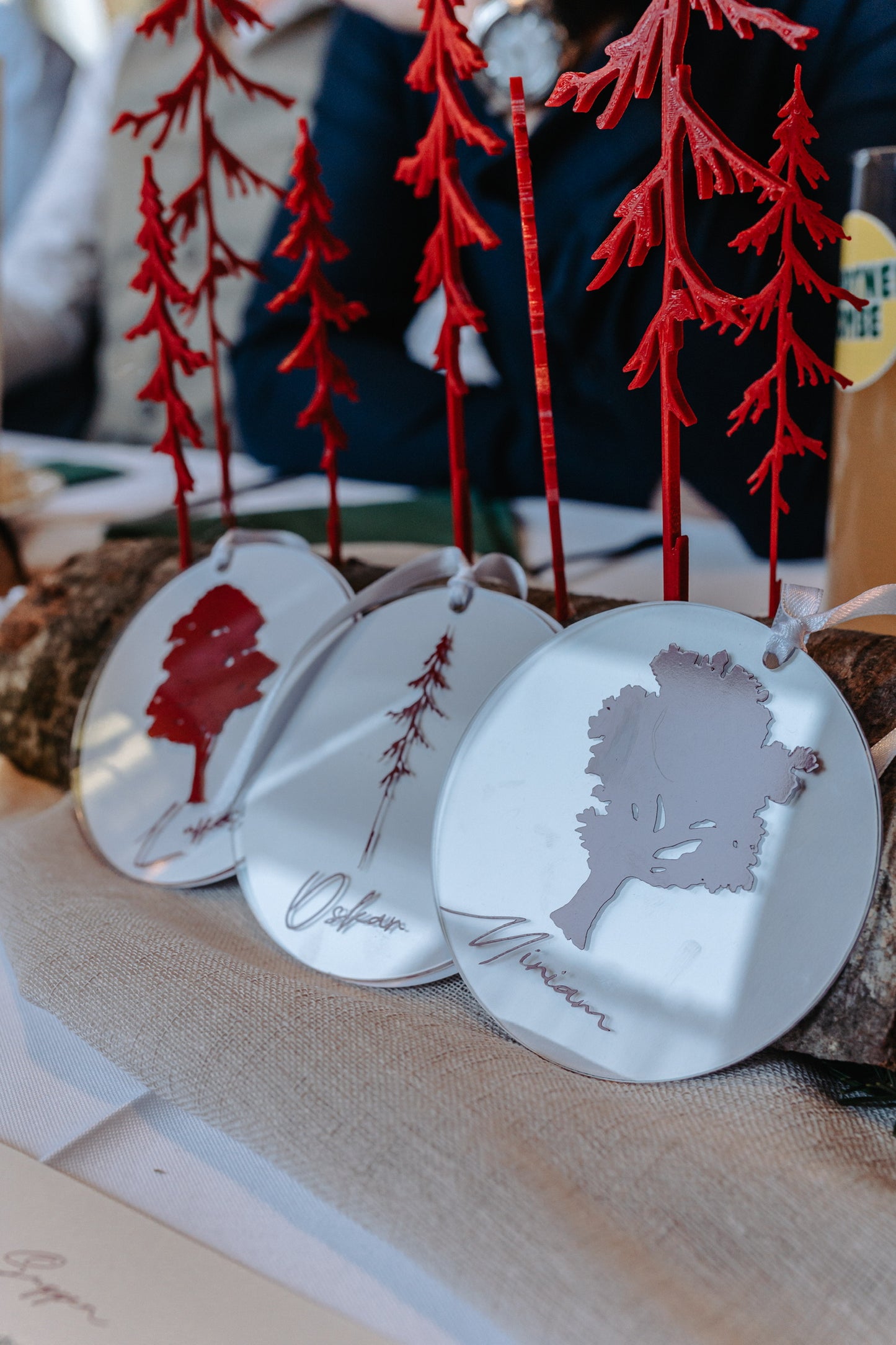 Namensschilder für Taufe - Lebensbaum