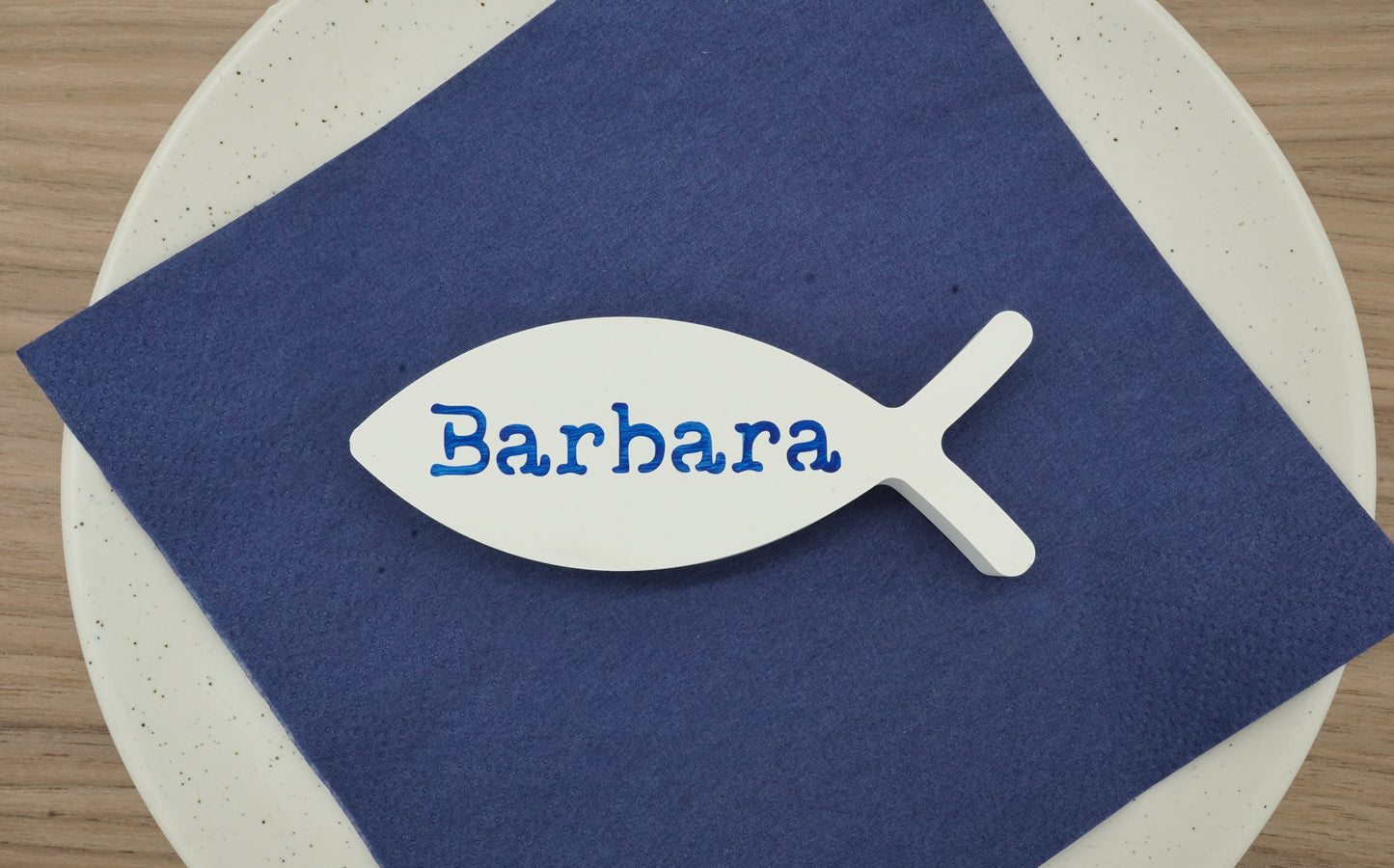 Namensschild - Taufe Fische