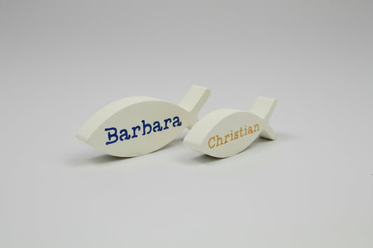 Namensschild - Taufe Fische