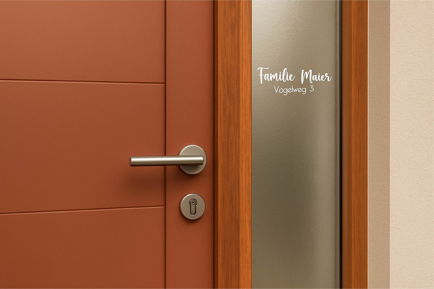 Willkommensschriftzug für Haustür - Premium Vinylaufkleber